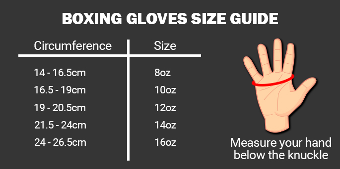 HART Sport Boxing Gloves Sizing Guides